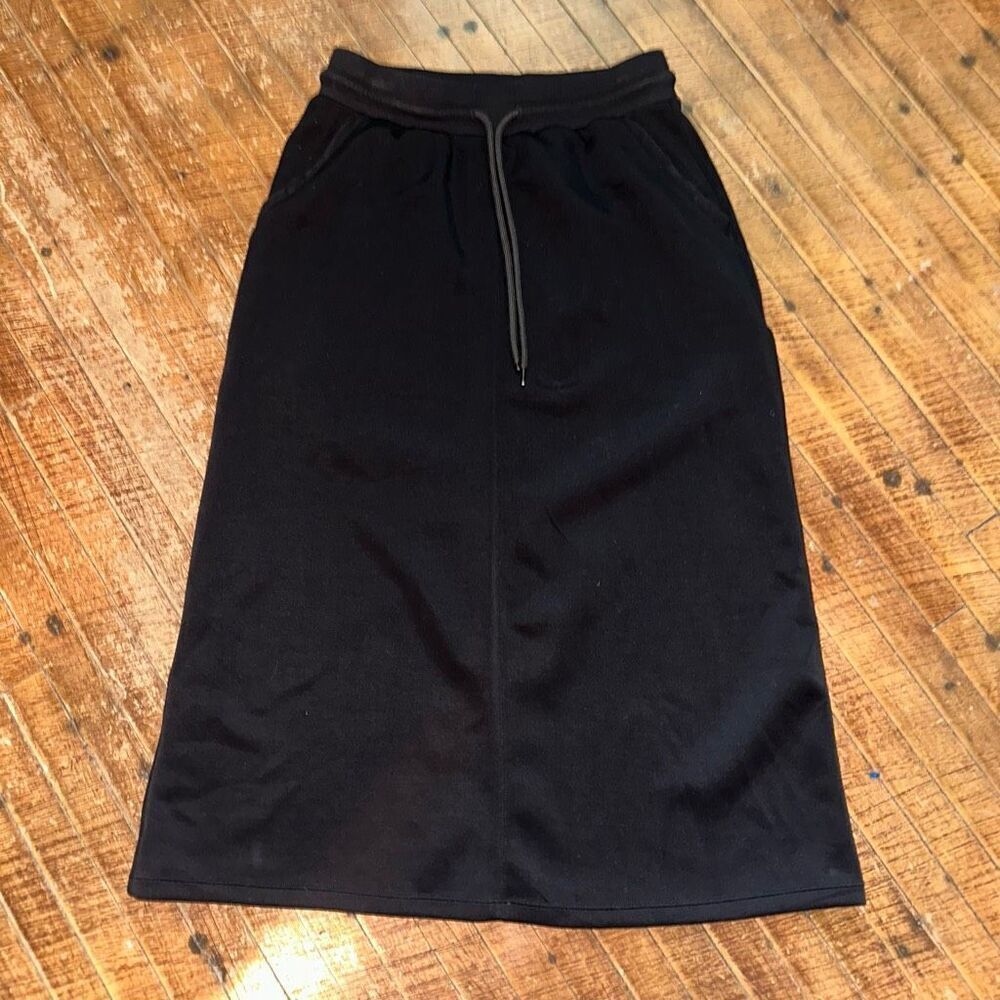 Zyia black athletic drawstring waist jersey athleisure S skirt